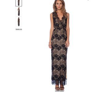 Twelfth Street By Cynthia Vincent Black Lace Maxi Dress